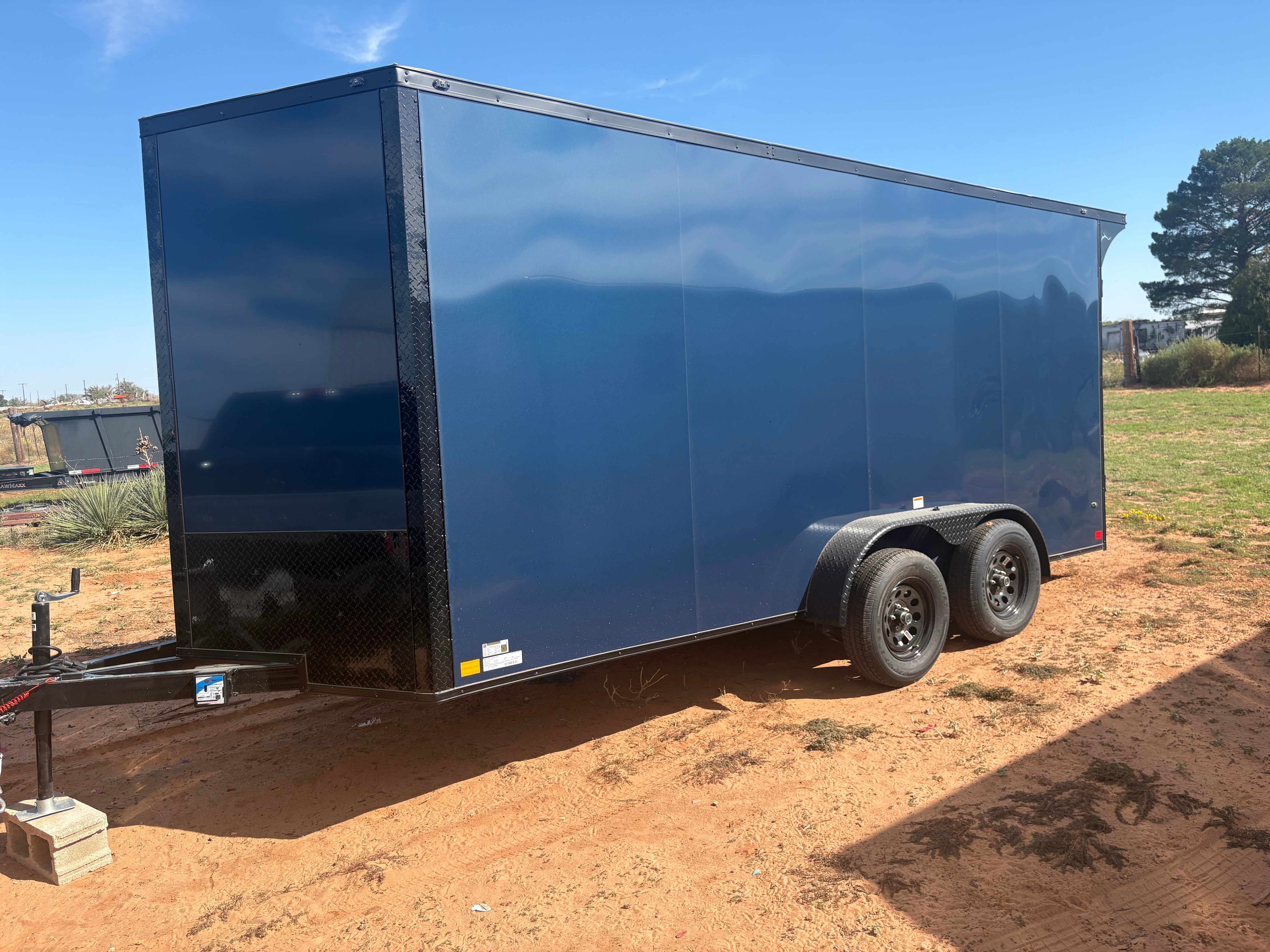 7x16 Enclosed Trailer - Blue enclosed trailer for rent in Midland, TX